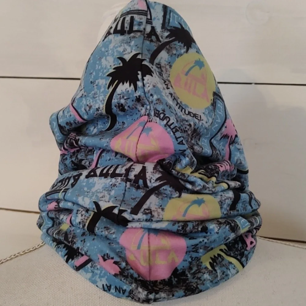 BULA Retro Print Neck Gator Bandana Ski. Soft Fabric!